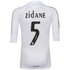 Real Madrid Home Shirt Personally Signed by Zidane